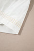 White Contrast Stitching Trim Knotted High Waist A-Line Mini Skirt